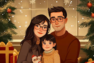 do a christmas family portrait