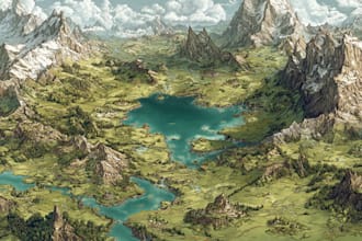 create a vintage map illustration