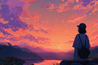 draw 2d lofi background, anime bg for visual novel