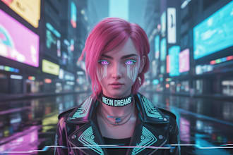 draw cyberpunk anime or stylized character art