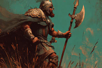 do rpg, knight, medieval, game, character illustration