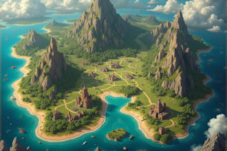 create a high quality fantasy map