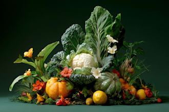 draw realistic plants, vegetables, fruits