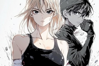 illustrate anime characters for you