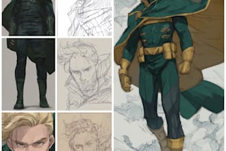 draw you as marvel superhero style professionally