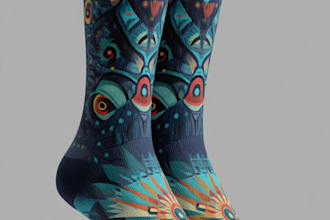draw a unique socks design