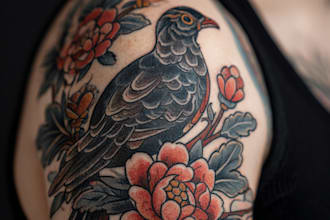create sleeve tattoo design in geometric style