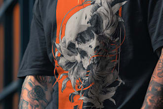 create edgy streetwear t shirt design