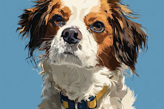 create a custom vector pet portrait from your photo