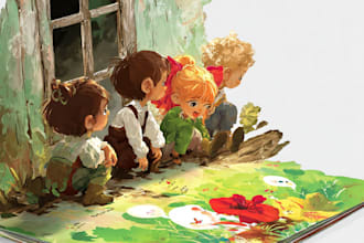 illustrate 2d children book illustration children book cover