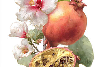 draw beautiful botanic flower floral watercolor illustration