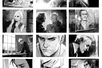 do comics book pages, storyboards, illustrations