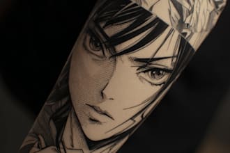 create the coolest anime or manga tattoo design
