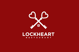 do modern super locksmith, key, lock logo design