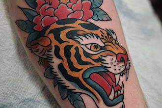 draw a custom traditional tattoo style design