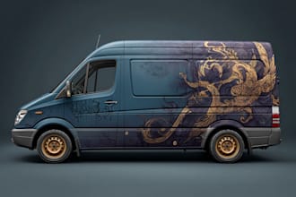 attractive car wrap design and vehicle wrap design