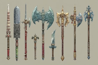 design your fantasy and dnd weapons