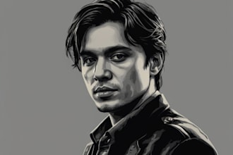 draw portrait vector illustration