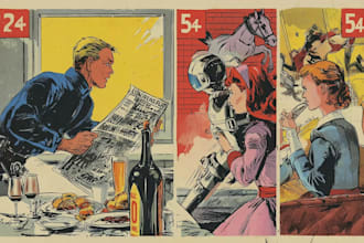 draw a retro vintage comic illustration