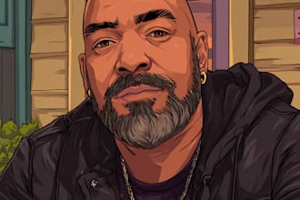 do gta style vector cartoon portrait from your photo