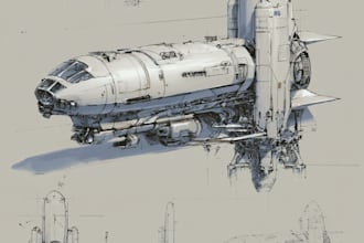 create spaceship concept art for you