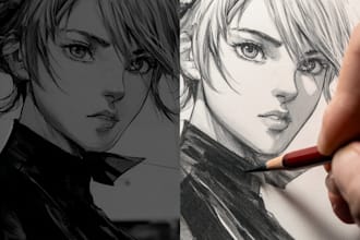 draw you, fun art, or your character in an anime style