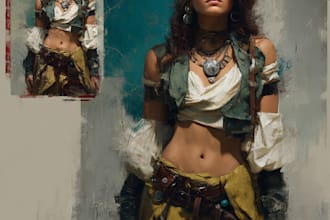 draw a digital oil painting portrait