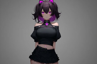 design and rig a pro live2d vtuber model, draw and animate