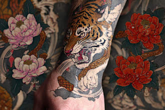 make a japanese tattoo designs from your imagination