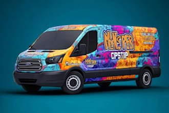 design a vehicle wrap, car wrap, food truck wrap and trailer wrap design