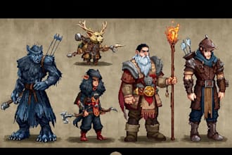design unique 2d game characters, animations, and nfts