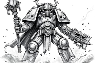 draw your warhammer 40k character as space marine or chaos