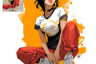 draw comic book cartoon and custom illustration digital art