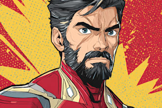 make marvel style comic book superhero character
