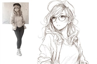 sketch you color anime sketch art