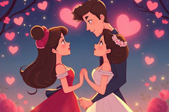 create a romantic family couple portrait