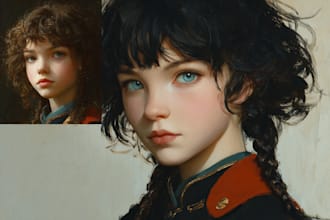 draw anime, realistic portrait or dnd character