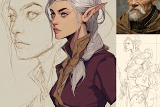 create character art in the anime and game styles