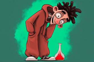 design a 2d cartoon character