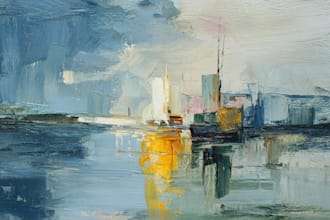 paint a real oil painting on canvas
