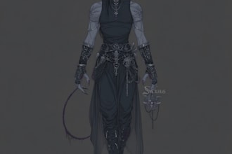 paint your dark fantasy dnd character illustration
