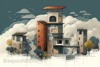 do a high quality architecture illustration