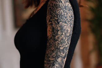 create a tattoo design of tattoo sleeve