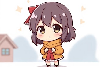 draw your character in adorable chibi anime style