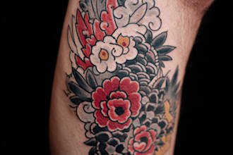 create a dark art style custom tattoo design