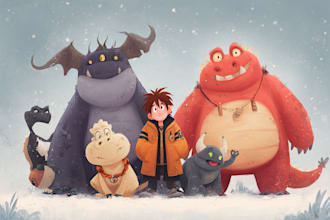 design a 2d cartoon character