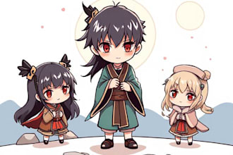 draw chibi art or chibi characters