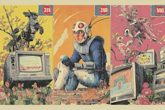 draw a retro vintage comic illustration