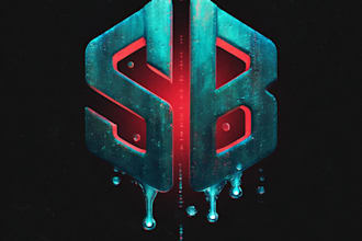 create unique fantasy cyberpunk horror logo for games books and music