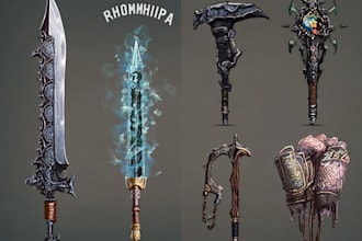draw your prop or fantasy weapon designs